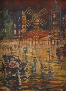 Le Moulin Rouge A Paris by Konstantin Alexeievitch Korovin