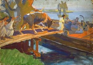 Scene De L'antiquite, Fete Du Printemps by Stanislaw Korzeniewski