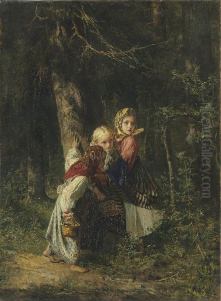 Peasant Girls In The Forest - view 1