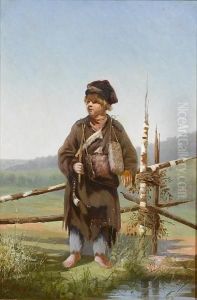 The Young Huntsman by Alexei Ivanovich Korzukhin
