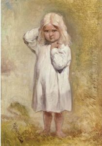 Sketch Of A Young Girl In White by Nikolai Andreevich Koshelev