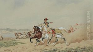 Jezdziec Z Luzakiem by Kajetan Kosinski