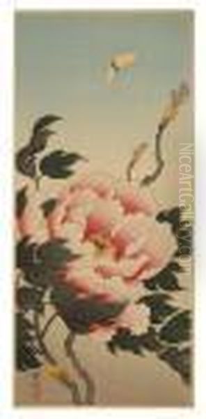Butterfly And Peonies - view 1