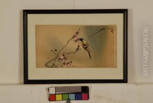 Songbird On A Prunus Branch by Ohara Koson