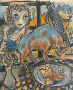 Stilleben Mit Obstschale by Arthur Kossow