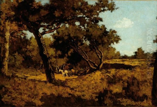 Horses In A Landscape On The Veluwe - view 1