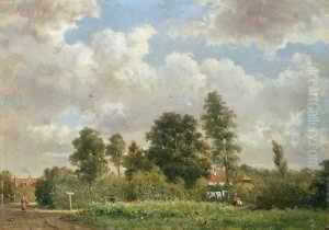 Fruhlingslandschaft. by Anton Lodewijk Koster