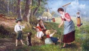 Rast Nach Der Heuernte