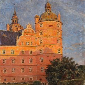 Evening Sun At Vallo Monastery In Denmark by Henny Koster Panduro
