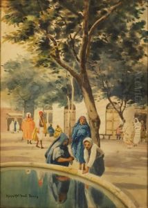 Femmes A La Fontaine by Jeno, Eugene Koszkol