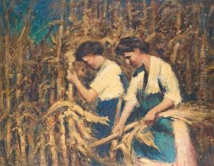 Harvesting Wheat by Jozsef Koszta