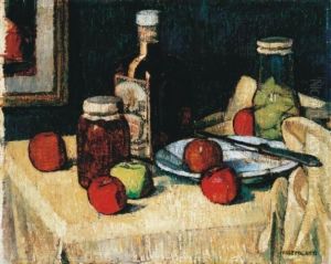 Still-life With Liqueur Bottle by Gyula Kosztolanyi Kann
