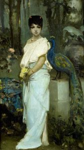 The Maiden And The Peacock by Vasili Aleksandrovich Kotarbinsky