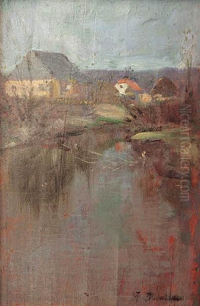 Pejzaz Wiejski Z Rzeka - view 1