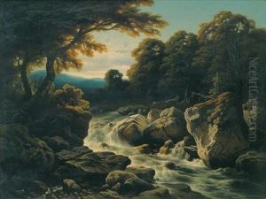 Woodland Stream In The Morning Light by Theodor Kotsch