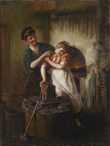 Flirtationat The Smithy by G.Hugo Kotschenreiter