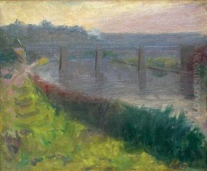 Passerelle Sur La Seine by Constantin Kousnetzoff