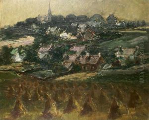 Les Moissons Pres Du Village by Constantin Kousnetzoff
