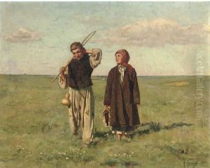 Returning From The Fields by Nikolai Dmitrievich Kuznetsov