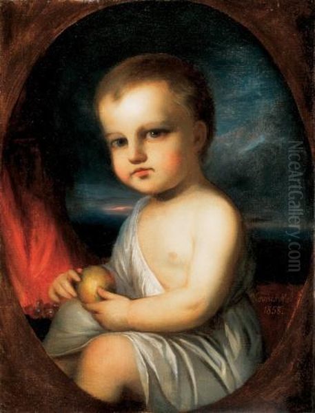 Boy With An Apple - view 1