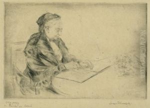 Hrabina Foucher De Careil Przy Pracy by Leon Kowalski