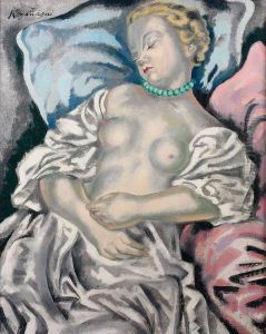 Buste De Femme Au Collier Vert by Sei Koyanagui