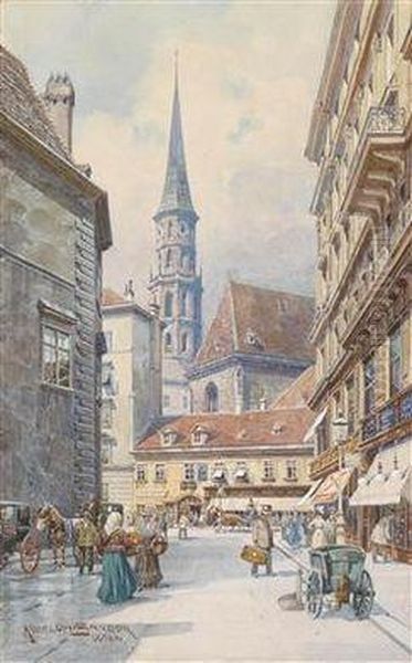 Die Stallburggasse Mit Blick Auf Die Michaelerkirche - view 1