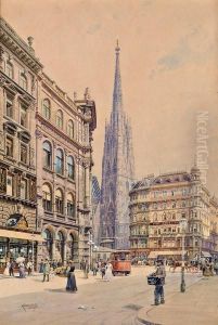 Der Graben Mit Blick Auf Den Stephansdom In Wien by Sandor Kozeluh
