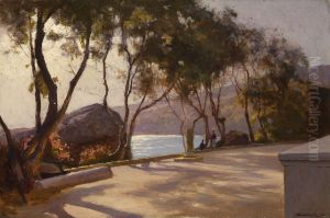 Seafront by Josif Evstaf'Evic Krackovskij