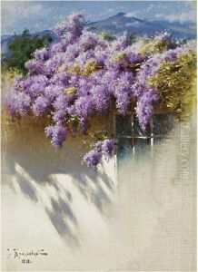 Wisteria In Bloom by Josif Evstaf'Evic Krackovskij