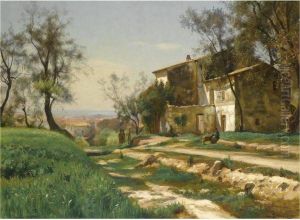 The Outskirts Of Nice by Josif Evstaf'Evic Krackovskij