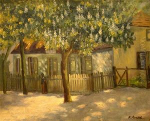 Sonnendurchflutete Dorfstrase by Carl Rudolph Krafft