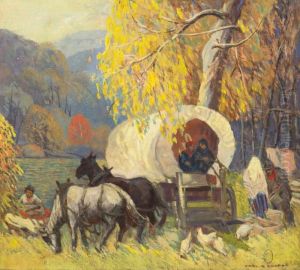 Camping Along The Trail by Carl Rudolph Krafft