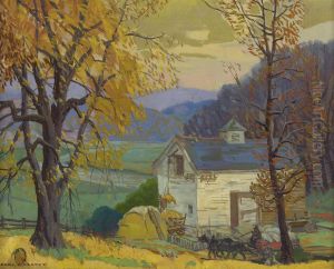 White Barn by Carl Rudolph Krafft