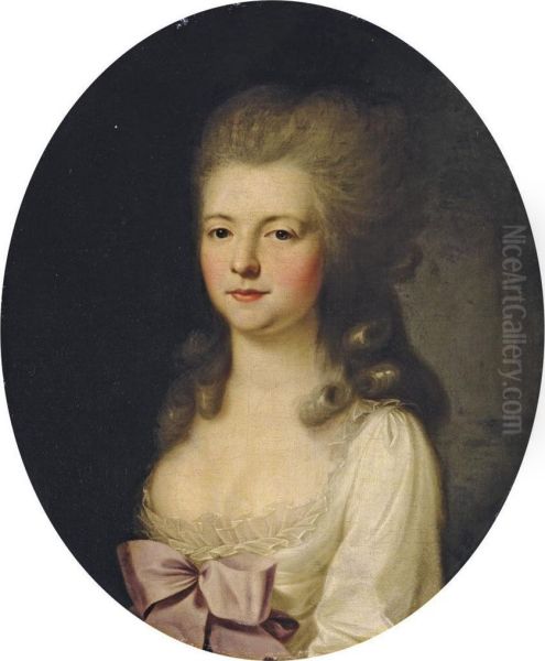 Portrait De Femme En Buste Portant Une Robe Blanche - view 1