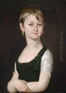 Portrait Of A Young Girl by Barbara Krafft-Steiner