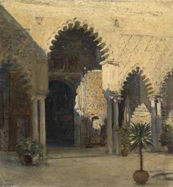 Patio De Las Doncella In Alkazar (sevilla) - view 1