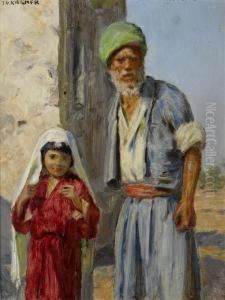 Father And Child by Johann Viktor Kramer