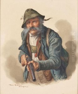 Jager Mit Flinte by Peter I Kramer