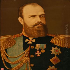 Portraits Of Tsar Alexander Iii And Tsaritsa Maria Feodorovna Of Russia by Ivan Nikolaevich Kramskoi