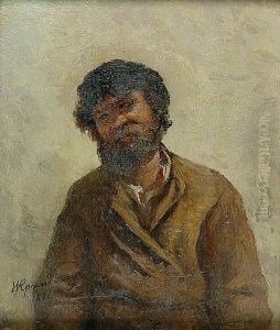 Portret Mezczyzny Z Broda by Ivan Nikolaevich Kramskoi