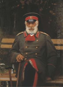 Portrait Of A Admiral Login Loginovich Heyden by Ivan Nikolaevich Kramskoi