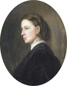 Portrait Of A Lady Thought To Be Pauline Viardot by Ivan Nikolaevich Kramskoi