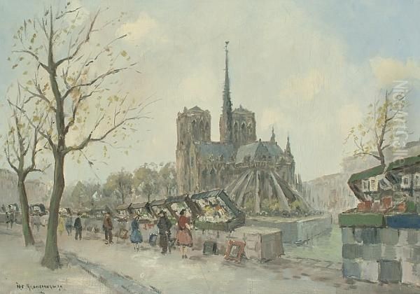 Street Market In Notre Dame. - view 1
