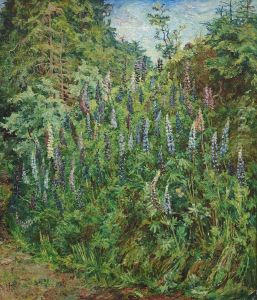 "lupinen Im Wald " by Ernst Krantz