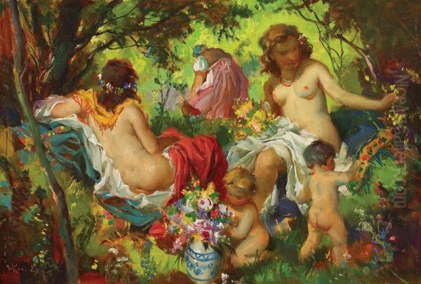 Composition With Baigneuse Andputti - view 1