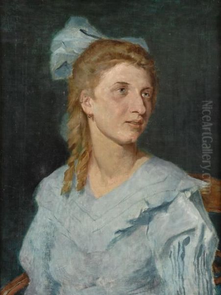 Portrait Einer Jungen Frau. Anbei: Vorzeichnung Fur Dieses Gemalde. - view 1