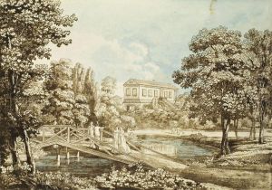 Ansicht Des Romischen Hauses Von Der Wiesenbrucke by Georg Melchior Kraus