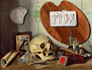 Vanitas Stilleben by Nandor Ferdinand Krebsz Rakosi