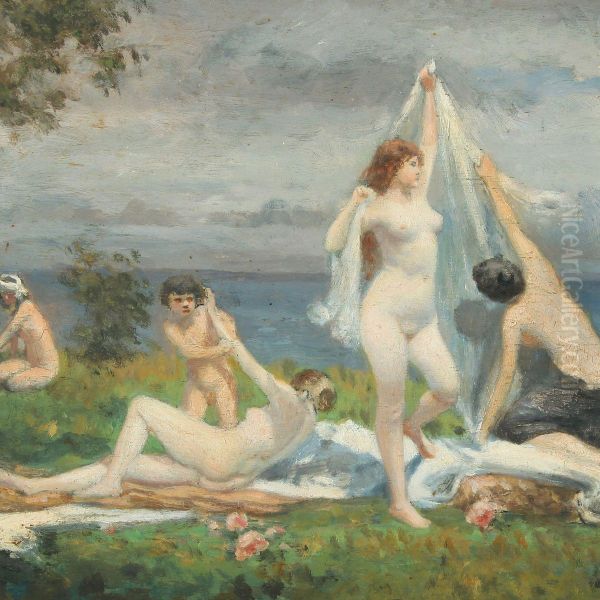 Bathing Girls On A Beach - view 1